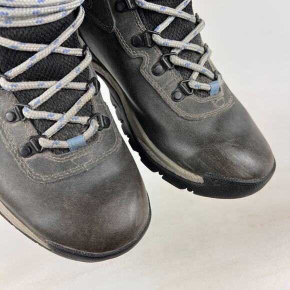 Columbia newton ridge plus size 9 grey leather waterproof athletic hiking boots - Picture 9 of 11